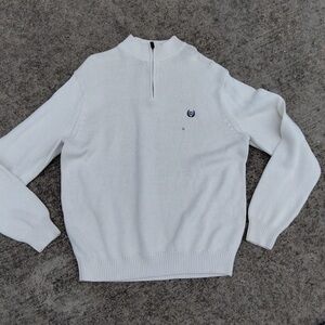 Chaps Ivory Quarter-Zip Pullover